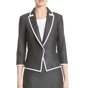 NWT St. John Stretch Birdseye Jacket in Gray